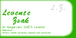 levente zsak business card